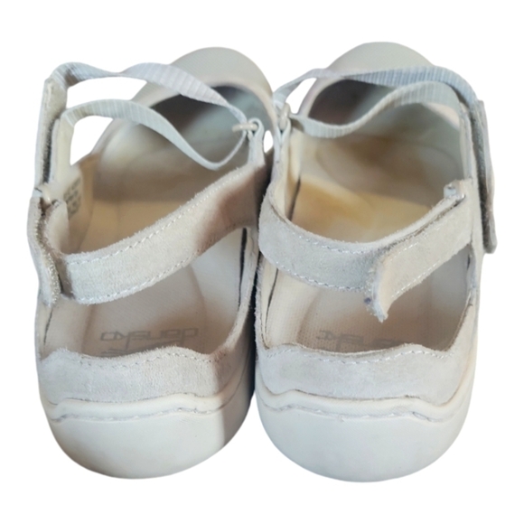 Dansko Reann  Mary Jane Gray Suede Sporty Mesh Open Back Shoes Sandals Size 40 - Picture 3 of 7